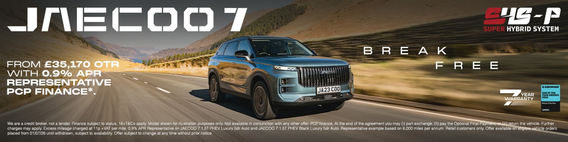 Jaecoo SHS PHEV Q3 Banner