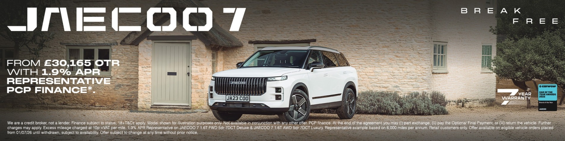 Jaecoo 7 Q3 Banner