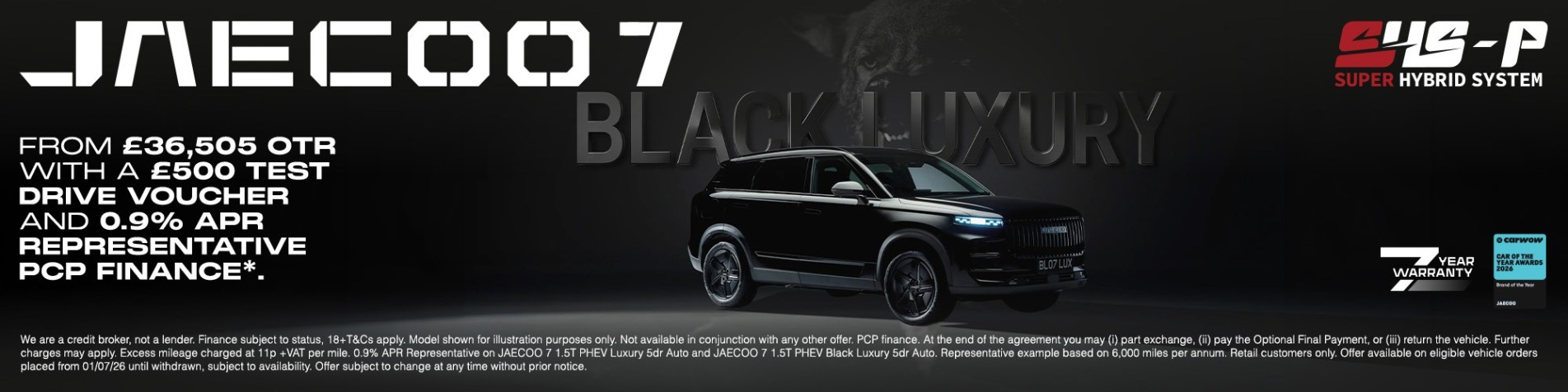 Jaecoo J7 Black Q3 Banner