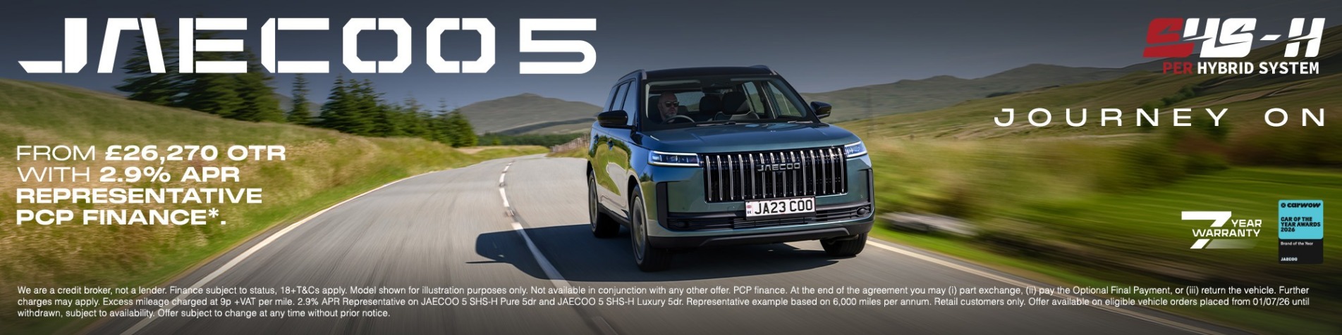 Jaecoo J5 SHS Q3 Banner